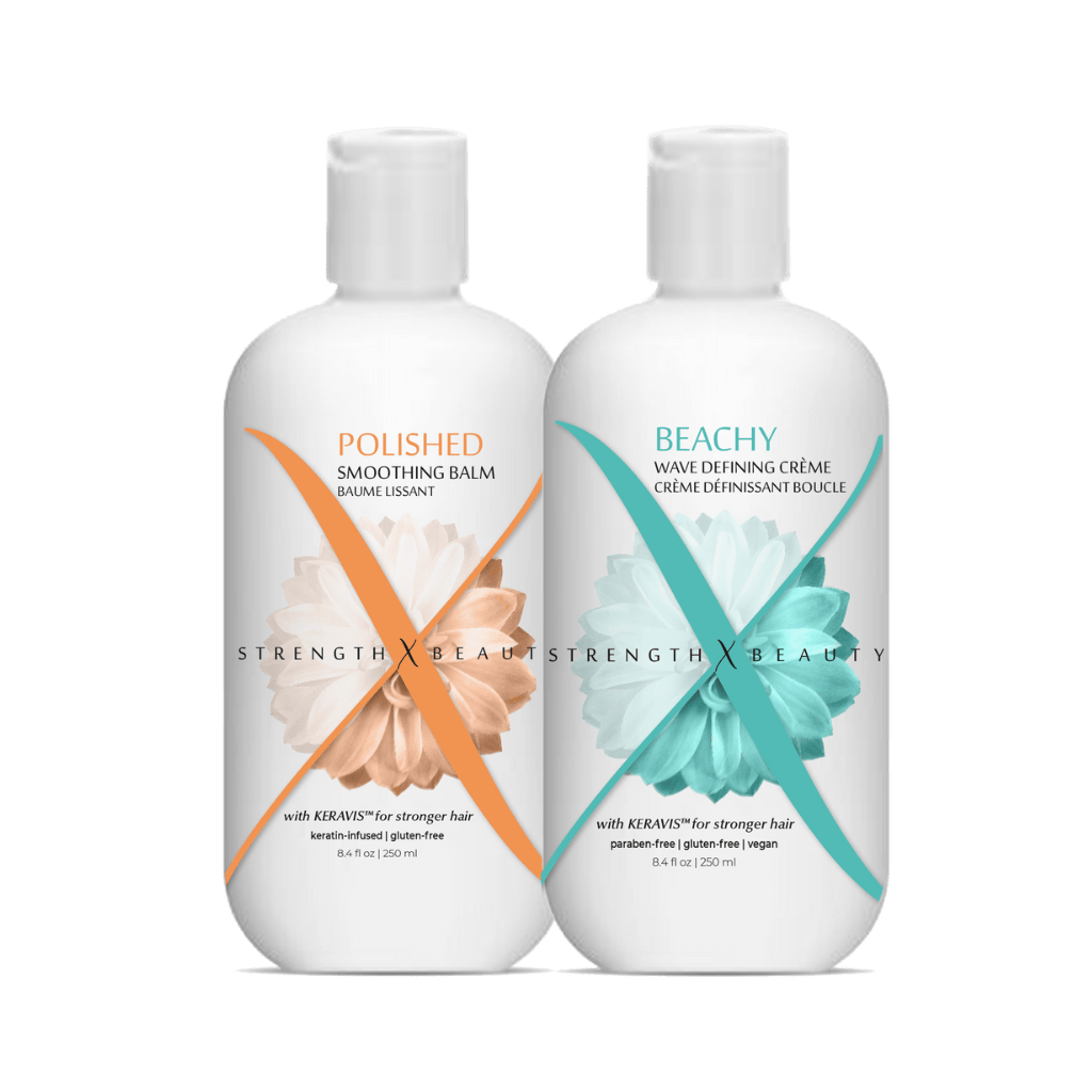 StrengthxBeauty.com Beach Waves Bundle | Thick-Coarse Hair: Beachy Wave Defining Creme + +