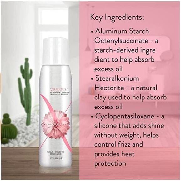 virtuous ultimate dry shampoo key ingredients hectorite clay