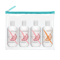 Strength x Beauty 4 pc. Smoothing hair care products travel kit for normal to medium hair types with included zippered tote.