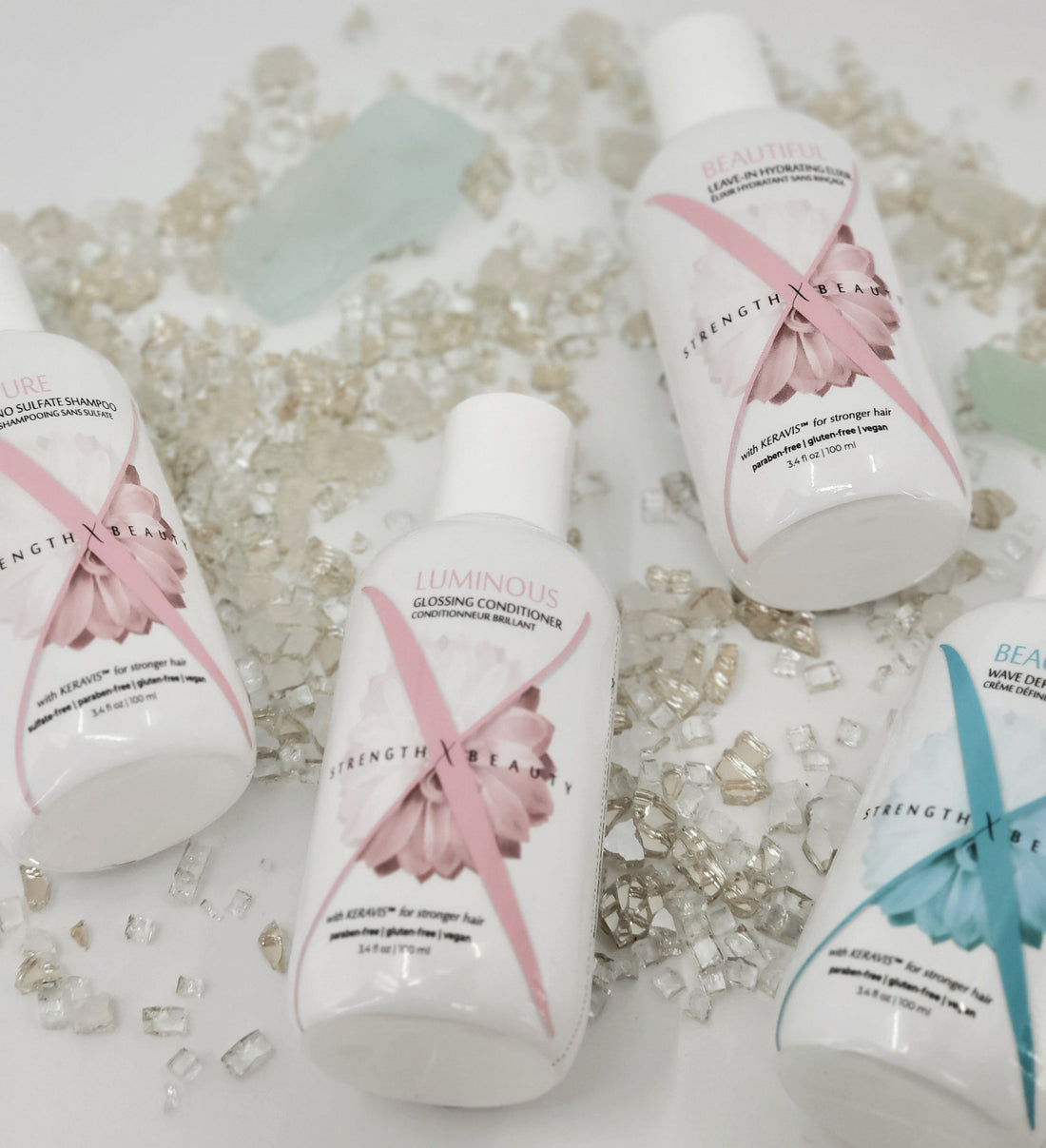 StrengthxBeauty.com Hair Care Kits 5 pc. Discovery | Travel Set: Fine to Medium Silky Hair
