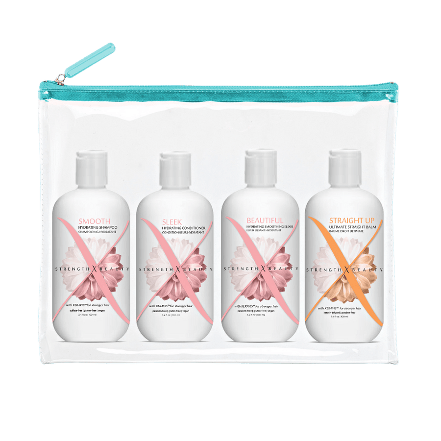 4 Pc. Straightening Smoothing Kit Med Thick or Curly Hair